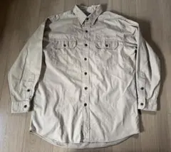 ラルフローレン ヘリンボーン サファリ シャツ G.I.SHIRT ミリタリーL