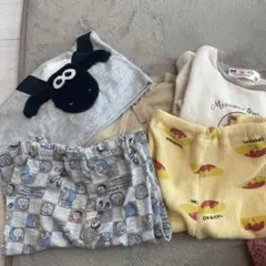 保育園着　90 こども服　4枚セット　ズボン パンツ ロンT まとめ売り　長袖