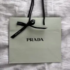 PRADA リボン付きショップ袋 ライトグリーン