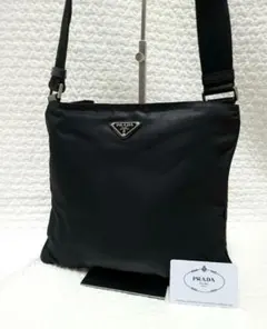 【mk様】✨美品✨PRADA ショルダーバッグ サコッシュ ナイロン レザー 黒