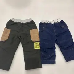 ベビー裏起毛ズボン2着セット