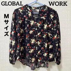 さらさらリラックス GLOBAL WORK Ｍサイズ レーヨン ブラウス 花柄のサムネイル