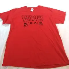 US古着 GILDAN レッド スカル Tシャツ Lサイズ