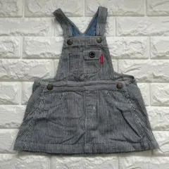 ミキハウス ジャンパースカート サイズM 80 90　ストライプ