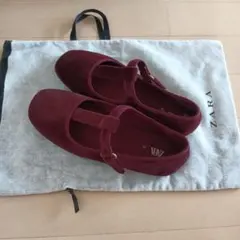 ZARAキッズ　 バーガンディ シューズ 33(21.5cm)