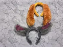 ディズニー　カチューシャ　わんわん物語　トランプ　レディ　ペア　セット