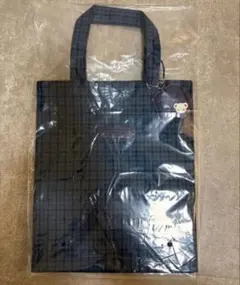 【新品未使用】ファミリア 大 チェック トートバッグ 青 ブルー