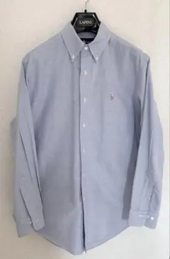 90s Ralph Lauren BDシャツ 青 オックスフォード 古着