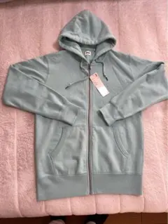 UNIQLOユニクロ メンズスウェットフルジップパーカ Lサイズ ミントグリーン