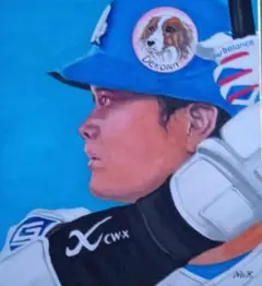 大谷翔平選手似顔絵 安価な額縁に変えましたので 価額も変更しました！