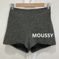 新品 タグ付き MOUSSY マウジー ツイード調 ショートパンツ 黒 1