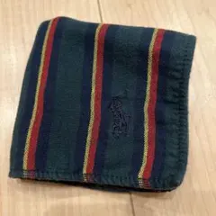 【緑赤】ラルフローレン　タオルハンカチ