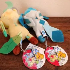2008　ポケモン　まったりぬいぐるみ　リーフィア　グレイシア　TOMY