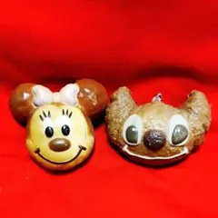 ディズニー パン型 ストラップ ボールチェーン ミニーマウス スティッチ