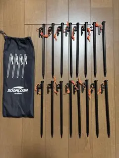 Soomloom スチールペグ 16本セット 収納袋付きのサムネイル