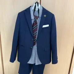 美品♪ワンダーファクトリー◇男の子 フォーマルスーツ チェック 卒業