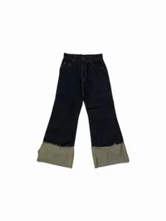 ダークブルーフレアカットデニム Lサイズ