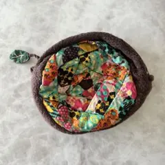 ハンドメイド ポーチ 小物入れ パッチワーク風