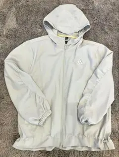 スポーツ アディダス adidas ナイロンパーカー ホワイト ネイビー L 