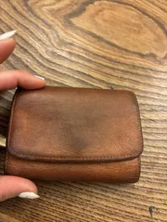 genten革　三つ折り財布