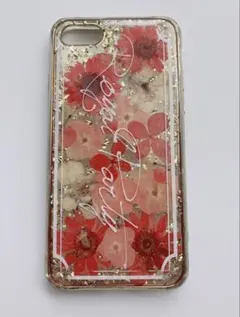 ♦iPhone用ソフトケース(金箔入り押し花)♦