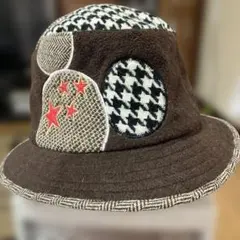 お値下げ❣️美品❣️ミッキーマウスチェック柄❣️バケットハット