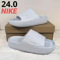 24.0 ナイキ カーム 水色 ライトブルー サンダル 軽量 レディース