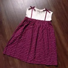Samansa Mos2 Lagom ノースリーブ ワンピース XL 重ね着風のサムネイル