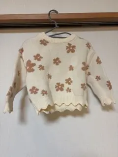 花柄ニットセーター　6-12m