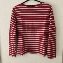 EASTBOY 赤と白ストライプ 長袖Tシャツ