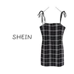【SHEIN/シーイン】ワンピース チェック柄 カジュアル キレイめ ミニ M
