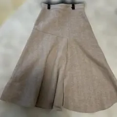 大人可愛いピンク♡DES PRÉS ヘリンボーン フレアスカート ベージュピンク