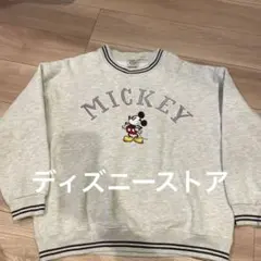 90s ディズニー　ディズニーストア　ミッキーマウス　刺繍 スウェット　ライト