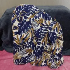 モンステラ柄 ゴルフヘッドカバー3点セット「ベージュ系」(手作り)mb2