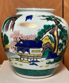 九谷焼 花瓶 壺 工芸品 アンティーク