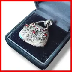【カバン バック 鞄 シルバー ネックレス トップ Silver】