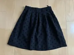 ROPÉ PICNIC 黒ドット柄フレアスカート