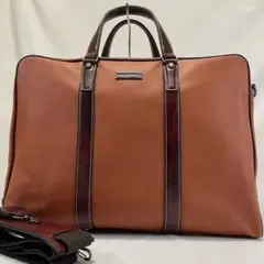 【美品】フジタカ　ビジネスバッグ　レザー　2way ブラウン　2気室 FUJITAKA 2way ビジネスバッグ 2室 レザー ブラウン - メルカリ