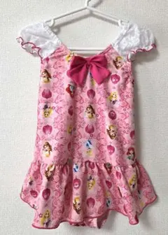 ディズニー　プリンセス柄　ワンピース水着　ピンク　女の子　キッズ　スイムウェア