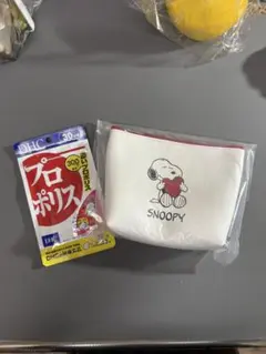 DHC プロポリス　スヌーピーポーチ&ミラーセット