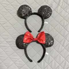 ディズニー カチューシャ 2点セット スパンコール
