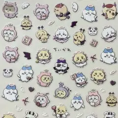 ネイルシール 5D3D立体 ちいかわ ハチワレ モモンガ くりまんじゅう ラッコ