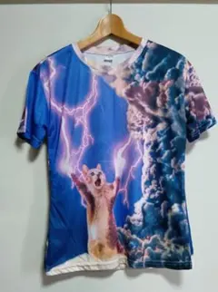 S.B.KENI Lightning Cat プリントTシャツ