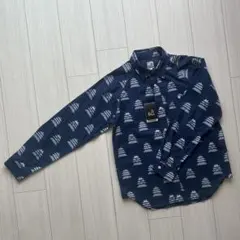 【新品】go slow caravan Mサイズ メンズシャツ お城柄 ネイビーのサムネイル