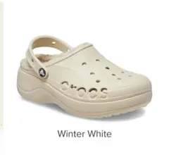 crocs 2025秋冬 バヤプラットフォーム ラインド クロッグ ボア24cm