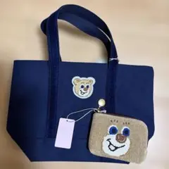 フェイラー　オールドテディ　ワッペントートバッグ&ポーチ新品2点セット