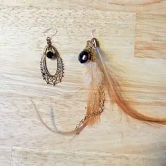 フリンジクリスタルビーズピアス(両耳用)