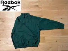 Reebok　リーボック　ナイロンジャケット　メンズ　XL　グリーン　刺繍ロゴ