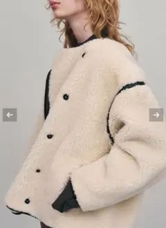 アイボリー AKTE ボアコート