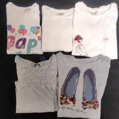 女の子 長袖Tシャツ 110cm 5歳 ロンT トップス カットソー 春物 秋物